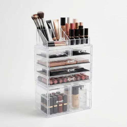 Clear Acrylic Makeup Organizer (4-Drawer)