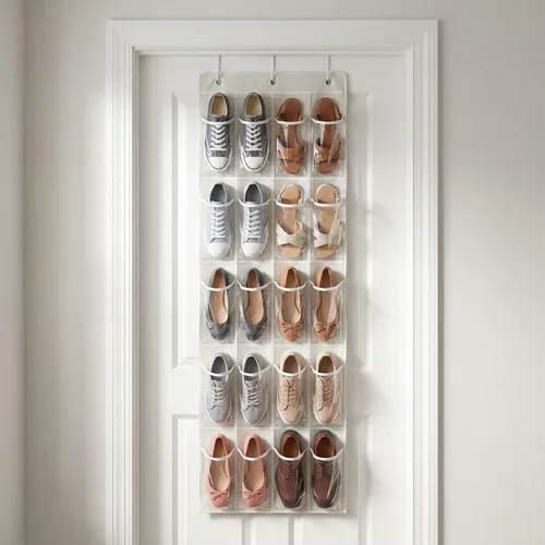 SimpleHouseware 24-Pocket Over-the-Door Shoe Organizer