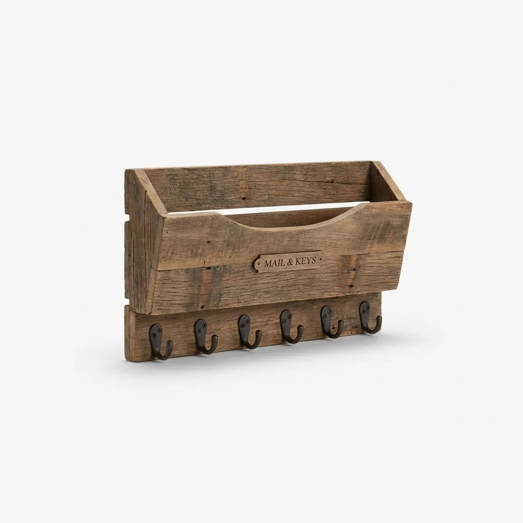 FifthQuarter Wall-Mount Key & Mail Organizer
