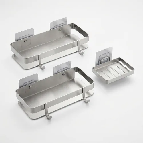 EUDELE Rustproof Adhesive Shower Caddy (5-Pack)
