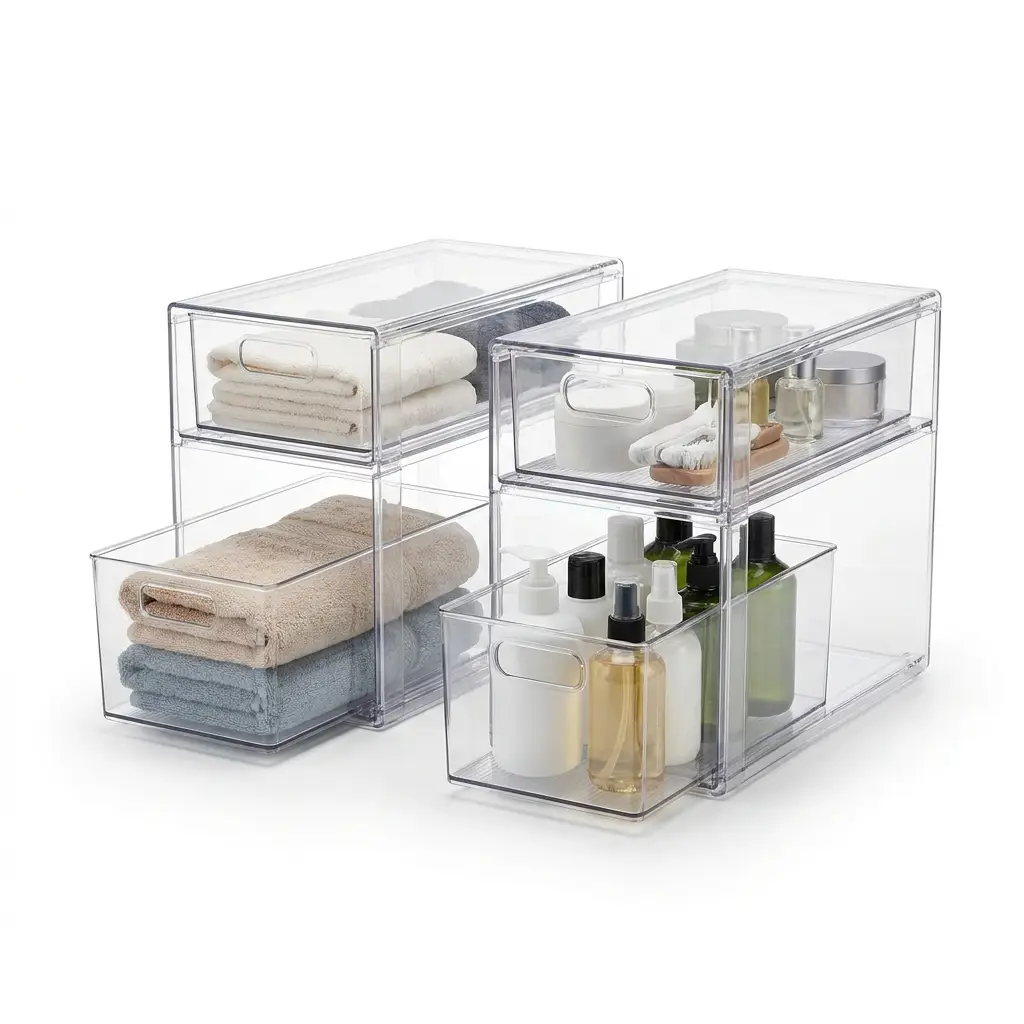 Vtopmart Clear Under-Sink Organizer (4-Pack)