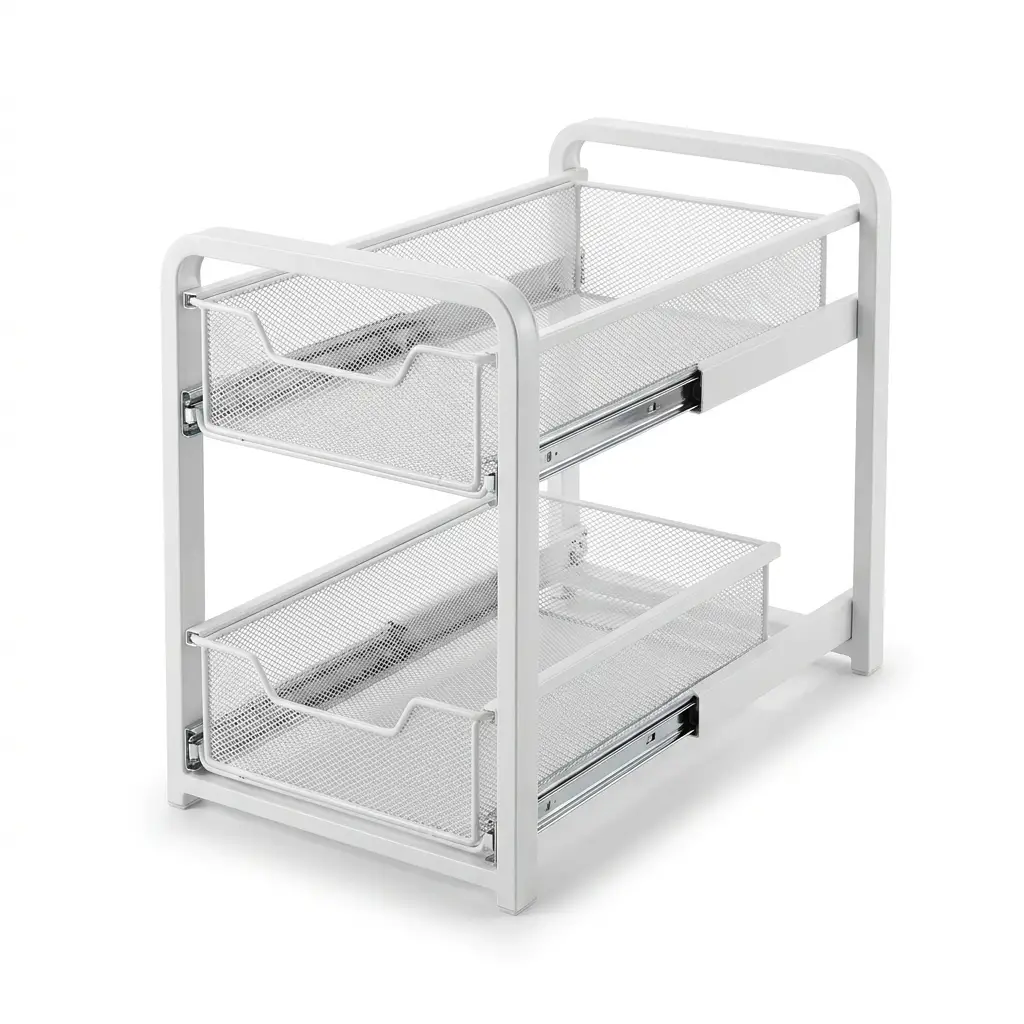 2-Tier Pull-Out Under-Sink Cabinet Organizer