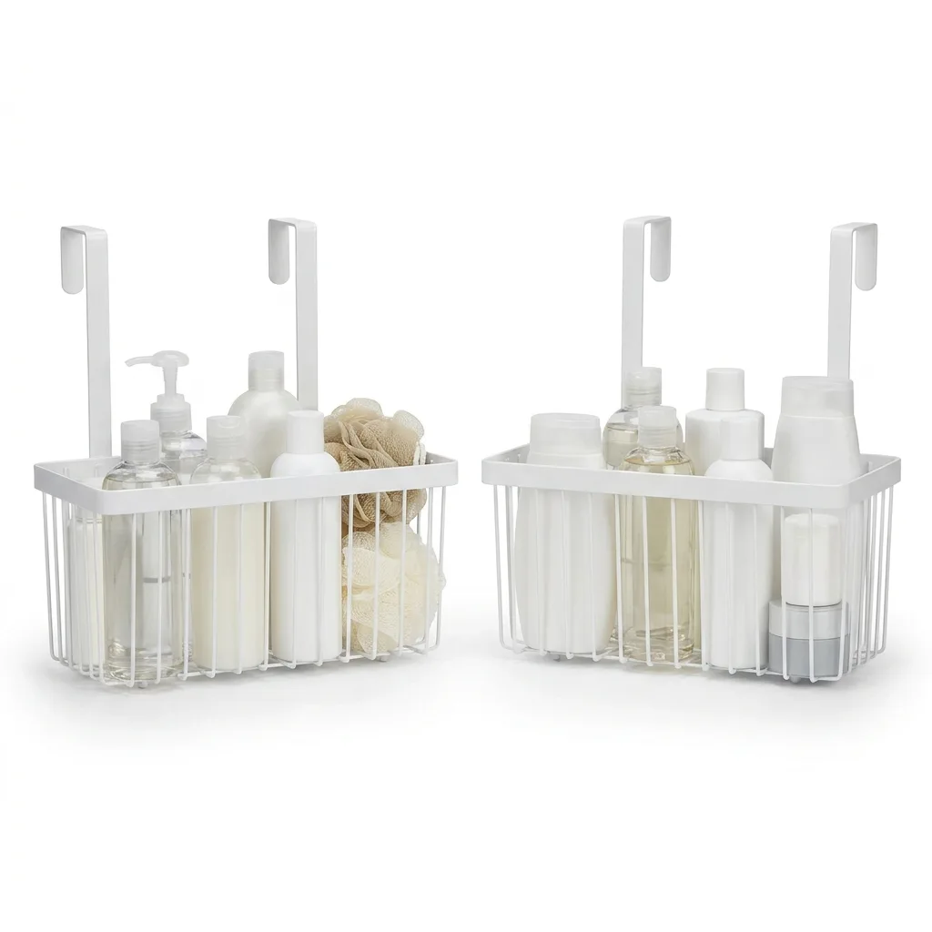 Lae Nuvole Cabinet-Door Shower Baskets (Set of 2)