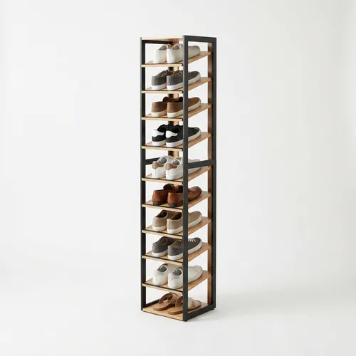 Narrow Stackable Vertical Shoe Rack